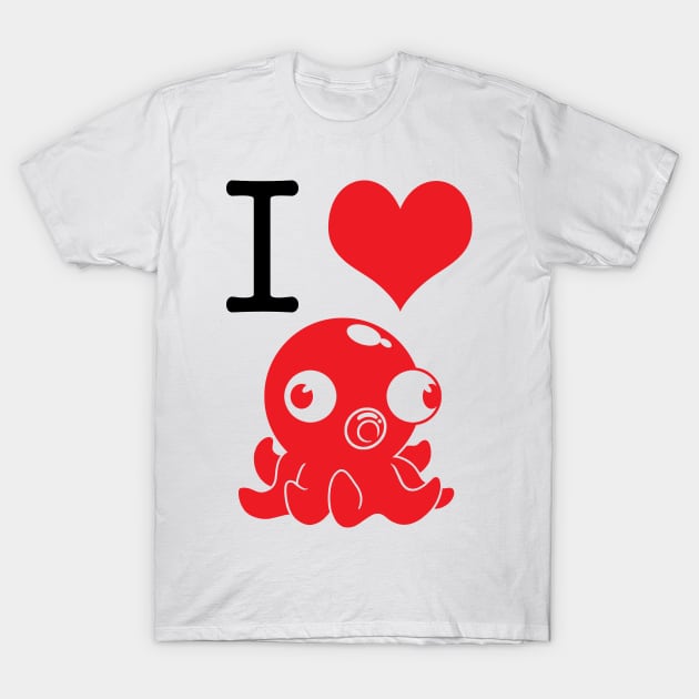 I <3 Octo-Kun T-Shirt by BakaNeko